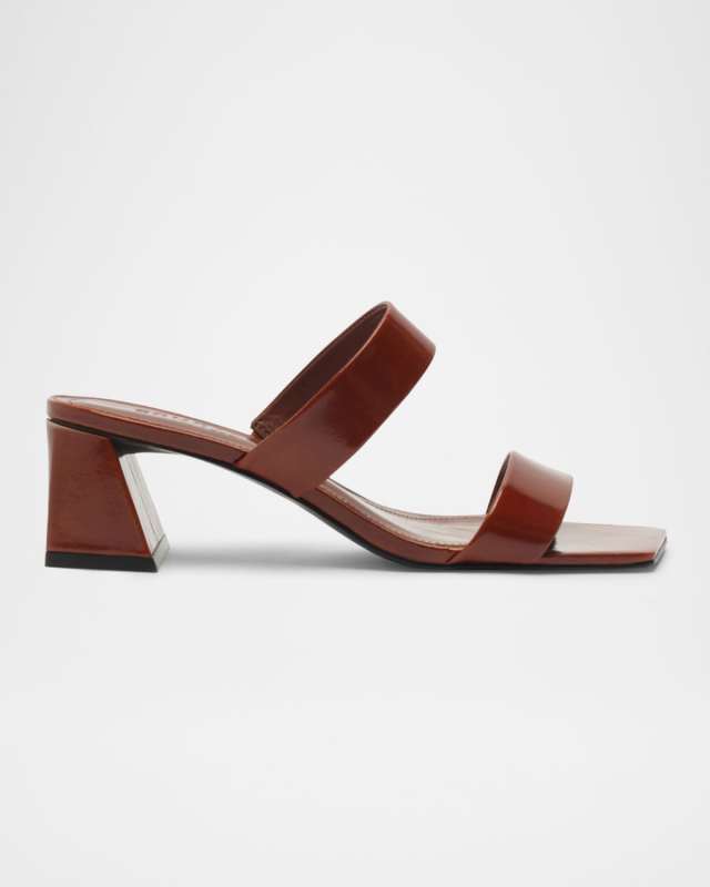 Chantal Patent Two-Band Slide Sandals